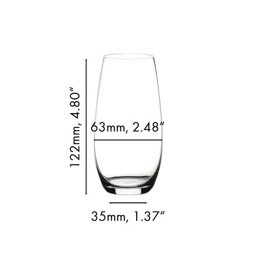 Riedel The O Wine Tumbler Champagne Glass 2-piece Set