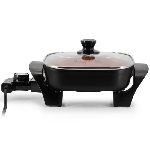 MegaChef 8 In. Copper Coated Electric Square Countertop Skillet