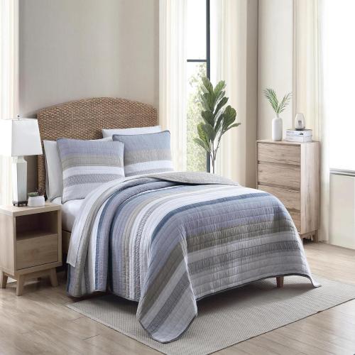 Size twin Color Grey Nautica Galewood Beige Quilt Set