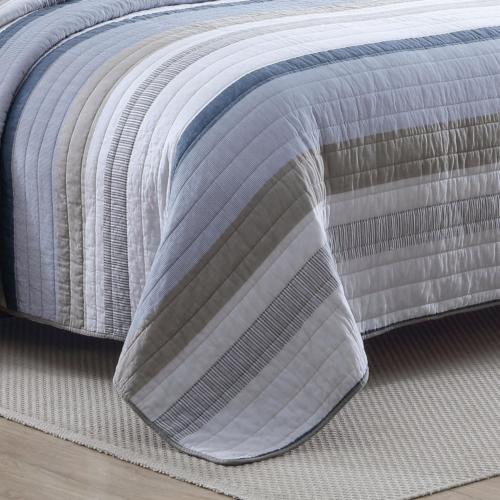 Size twin Color Grey Nautica Galewood Beige Quilt Set