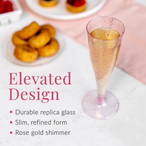 Prestee Disposable Plastic Champagne Flutes