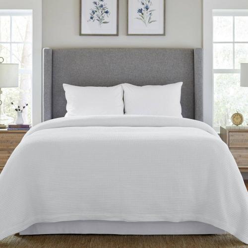 Pointehaven Hypoallergenic Soft Long Staple Cotton Waffle Blanket