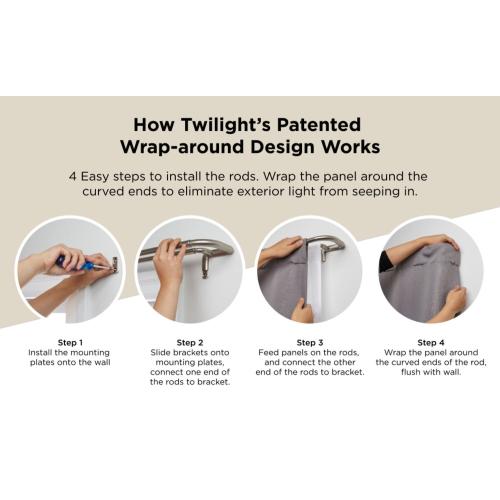 Umbra Twilight 3/4-in. Wrap-Around Double Drapery Curtain Rod