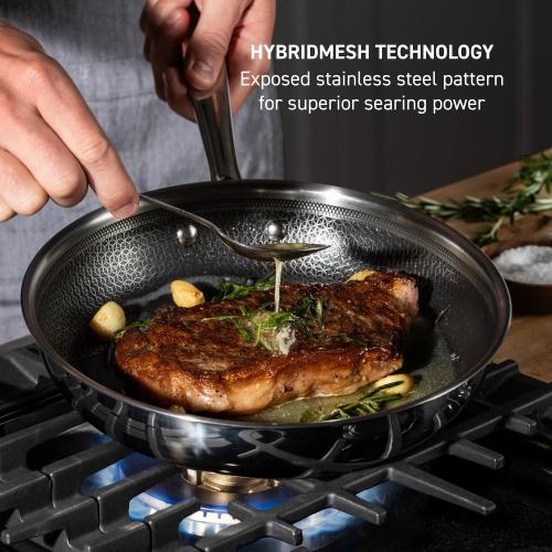T-Fal HybridMesh 6-qt. Stainless Steel Shallow Pan with Lid