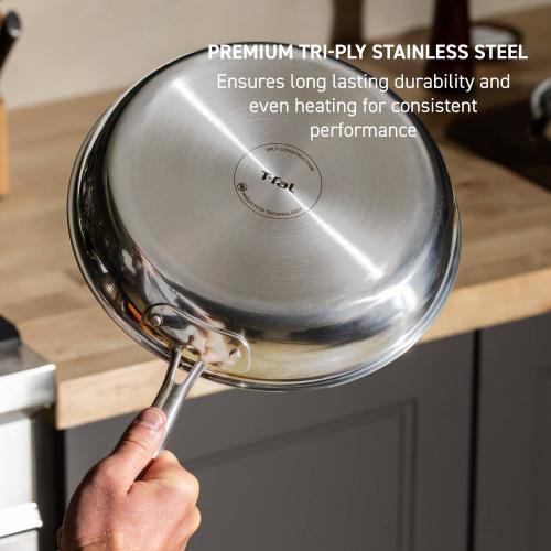 T-Fal HybridMesh 6-qt. Stainless Steel Shallow Pan with Lid