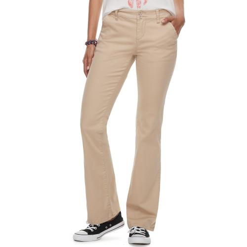 Size 5...Juniors' Unionbay Uniform Hayden Twill Bootcut Pants