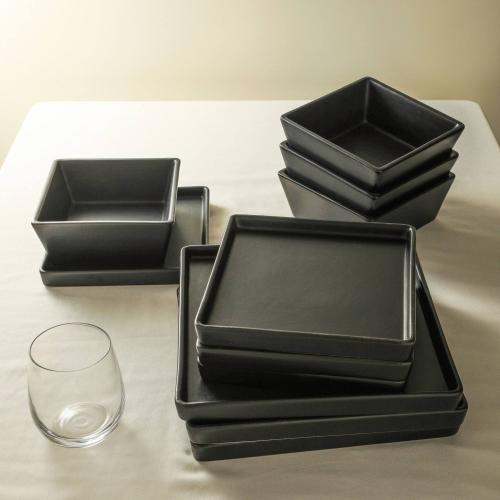 Stone Lain Grace Stoneware 12-Piece Dinnerware Set
