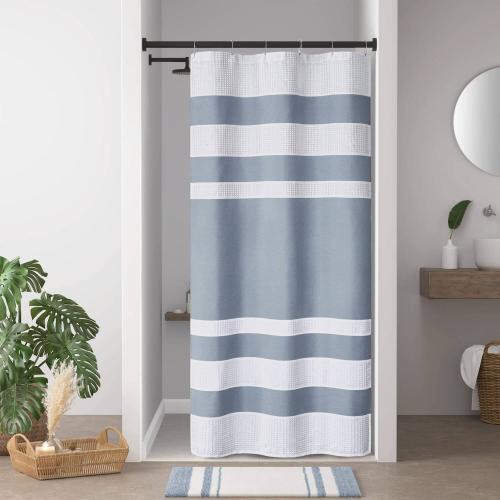 Madison Park Spa Waffle 3M Water Repellent Shower Curtain
