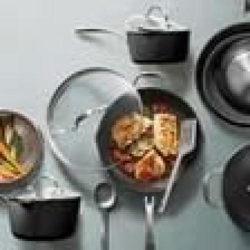 Tramontino Ceramic Non-Stick 12-piece Cookware Set with Utensils
