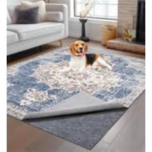 Non-Slip Rug Pads 1/4” Thick, 9x12Ft Waterproof Rugs Non Skid Rug Pad for All Floors and Finishes Durable Hardwood Floor Protective Felt Keeps Rugs in Place, Safe and Secure