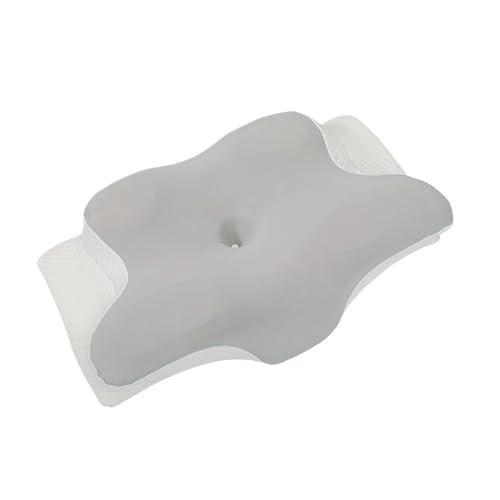 Long Memory Foam Pillow with Contoured Shape for Neck Support(Light Grey)