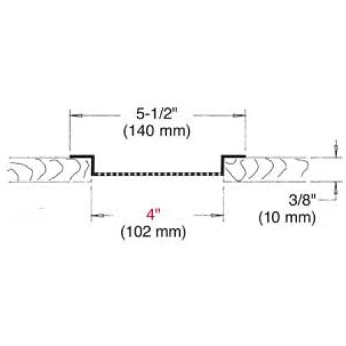 Continuous Soffit - 4300, 4 Vented Area, 8' Length, 10 Pieces per Box, PVC