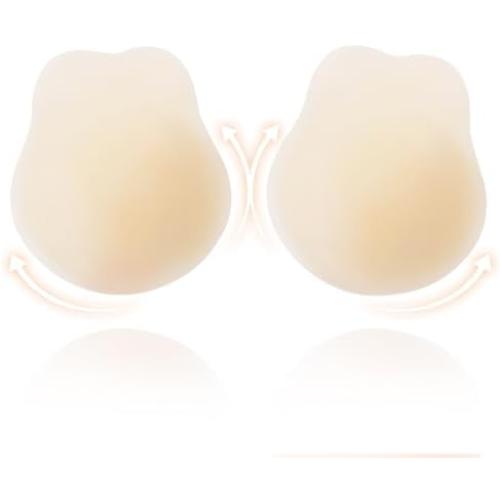 Sticky Bra-Push Up Adhesive Backless Strapless Bra for Women Reusable Silicone Nipple Covers