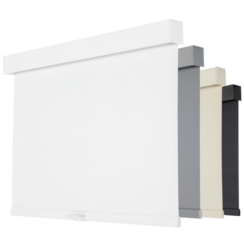 Persilux Blackout Roller Blinds for Windows, Cordless Free-Stop Roller Shades with Valance, Thermal Insulated Fabric Window Blinds, UV Protection Shades for Home and Bedroom (White,36.5 W x 72 H)