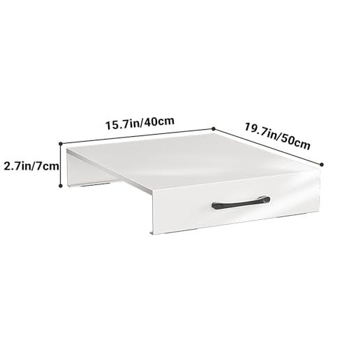 Noodle Board Stove Cover with Handles, Gas Stove Cover Board Carbon Steel Stove Top Covers for Gas and Electric Stove Range Expanding Kitchen Space (White, 15.7Lx19.7Wx2.7H)