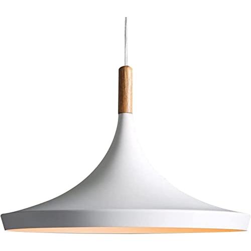 Battery Operated Pendant Light with Remote Control,White Ceiling Pendant Lights Fixtures,Nordic Style Hanging Lamp for Dining Room,Battery Powered Pendant Lighting Fixtures (Whit)