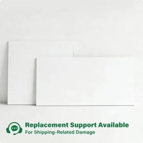 Smooth Drop Ceiling Tiles 2ft x 2ft for T-Bar Ceiling Systems – PVC Ceiling Tiles with No Sag, Waterproof & Fire-Rated – Easy Drop-in Replacement, White, 12-Pack (Covers 48 Sq. Ft)