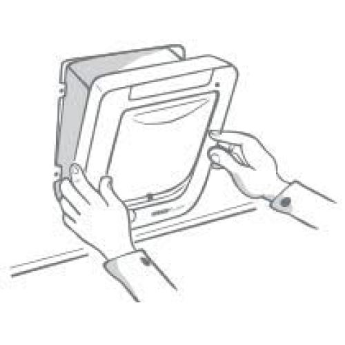 SureFlap - Sure Petcare Microchip Cat Flap, White, Scans Pet's ID on Entry, Check Your Cat's Size,Flap Opening is 4 3/4” (H) by 5 5/8” (W)