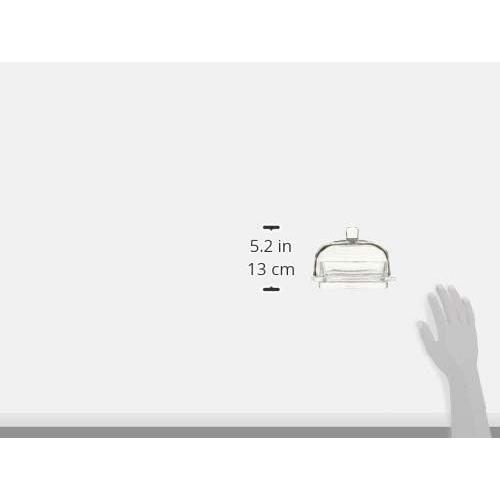 Abbott Collection Large Rectangle Covered Butter Dish with Lid, Clear Glass (6.5L)