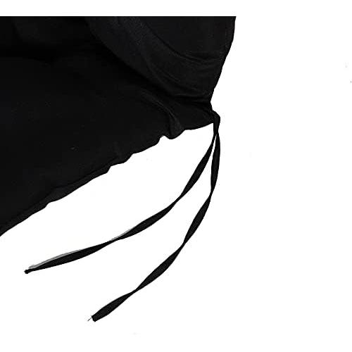 Size Large Color Red Outdoor Bench Cushion 10cm Thick - Soft Seat Pad with Straps for Garden, Patio, Swing Chairs & Recliners - 100x100x10cm Black - Indoor/Outdoor Use