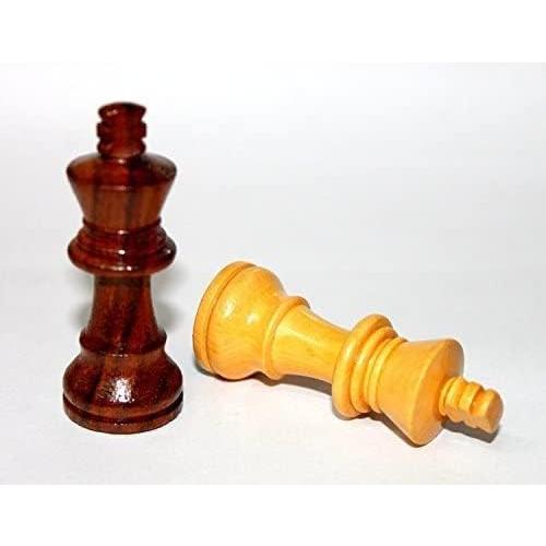 StonKraft Collector Edition Wooden Chess Pieces Chess Coins Pawns Chessmen Figurine Pieces (3 Brown)