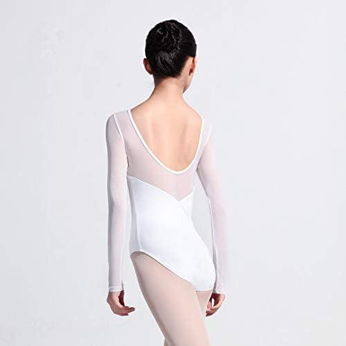 Size S 117141004 Women Mesh Long sleeve Ballet Dance Gymnastics Leotards For Girls