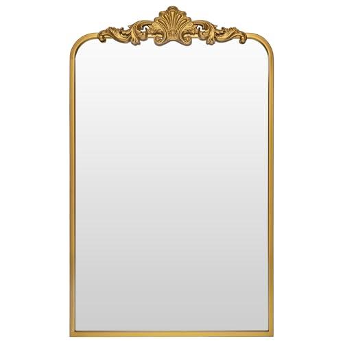 Ruomeng Wall Mirror, Traditional Vintage Baroque Mirror, Gold Framed Mirror for Bathroom, Entryway, Living Room, Hallway, 19” x 30.5”