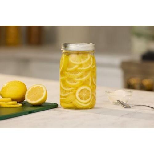 Ball Wide Mouth Glass Mason Jars with Lids and Bands, Used for Canning, Pickling, Juice, Jam, Jelly, Quart Size 32 Ounce (Pack of 2)