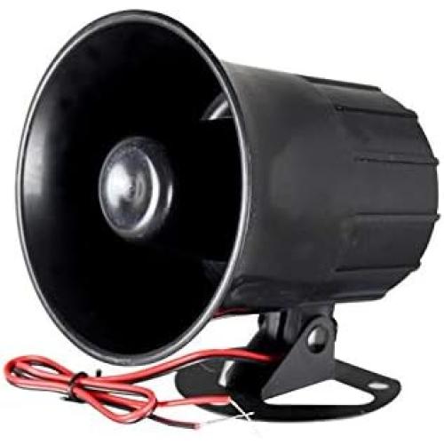 Wired Alarm Siren Horn 15W DC 6 to 12V Security Siren with Bracket for Home Security Alarm System