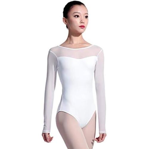 Size S 117141004 Women Mesh Long sleeve Ballet Dance Gymnastics Leotards For Girls
