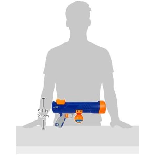 Missing Ball....Nerf Dog Tennis Ball Blaster Dog Toy Blue/Orange, 16 Inch Compact Blaster with