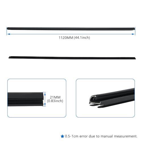Weather Stripping Window Molding Trim Seal Left and Right Door Belt Moldings Compatible with Honda Civic Coupe 2D 2006-2011 Replace# 72410-SVA-A01ZA 72450-SVA-A01ZA