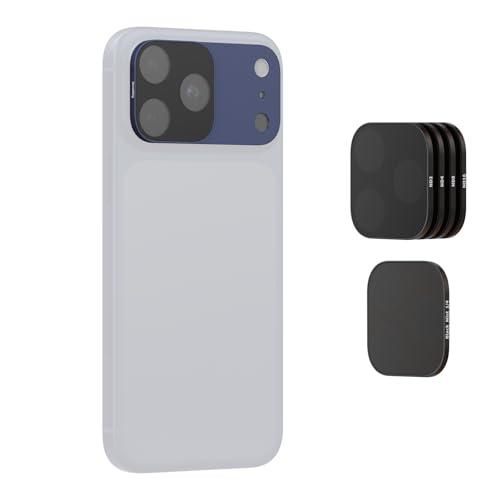 SmallRig Square ND & Black Mist Filter Kit for iPhone 17 Pro Max, Magnetic Lens Filters with Base Mount, Black Mist Diffusion 1/4 Filter/ND2/ND4/ ND8/ND16/ND32, 6 Pack, Blue- 6076