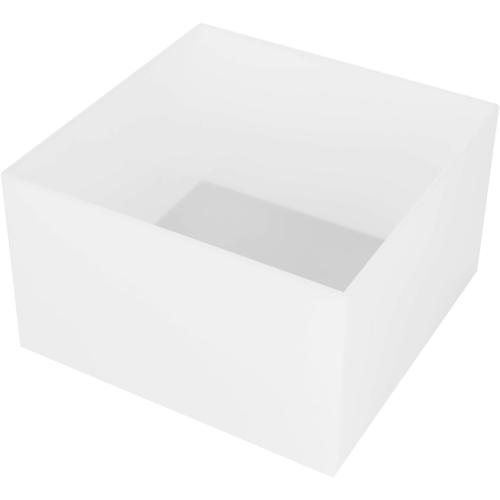 6PCS Clear Display Nesting Riser Stands, Display Stands with Hollow Bottoms with Load-bearing Capacity of 11.02 lbs (White)