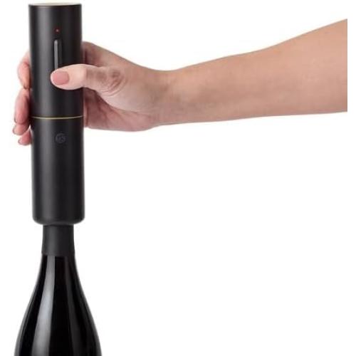 Rabbit 5-Piece Electric Wine Set with Automatic Corkscrew, Aerator, Foil Cutter, Vacuum Preserver, Charging Base, Black and Gold‼️Light dirt and missing piece‼️