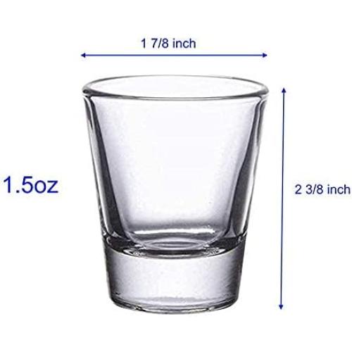 Gmark 1.5-Ounce Heavy Base Shot Glass Set, Whiskey Shot Glass 12-Pack GM2011