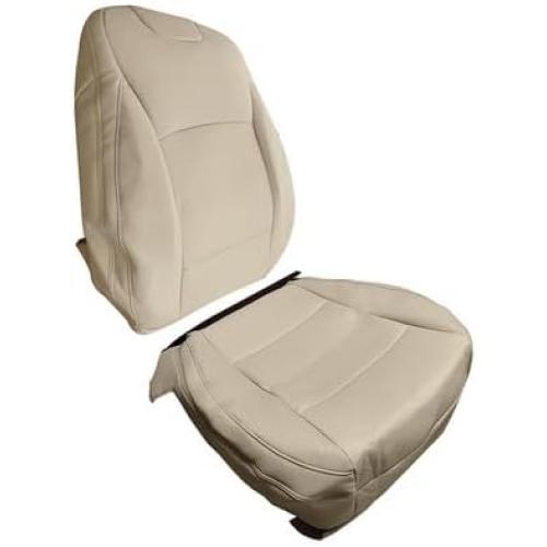 Passenger Side Bottom & Top Lean Back Perforated Leather Seat Cover Fits for Subaru Outback 2015-2019, Tan Car Seat Cushion Protector Replacement Cover