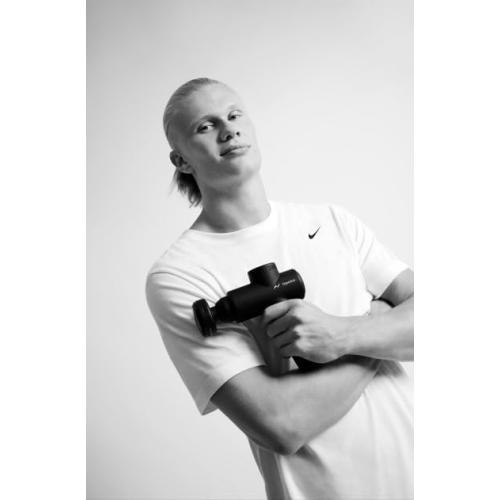 Hyperice Hypervolt Go 2 - Black - Featuring Quiet Glide Technology - Handheld Percussion Massage Gun - 3 Speeds, 2 Interchangeable Heads - Helps Relieve Sore Muscles and Stiffness