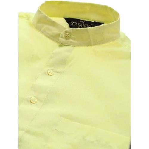 Sojanya Medium (Since 1958 Men'S Cotton Blend Lime Green Solid