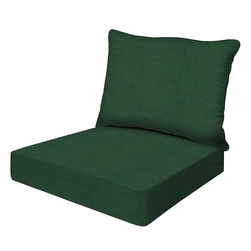 Honeycomb Essentials Outdoor Deep Seating Cushion, 24” x 24”, Hampton Texture Hunter Patio Chair Cushion