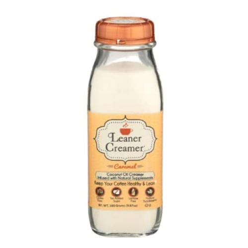 Leaner Creamer Caramel Flavored Creamer, Coconut Oil Based, 9.87 Ounces (Pack Of 6)