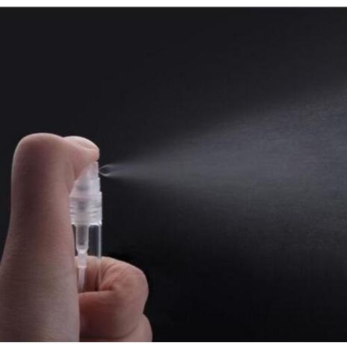 Elfenstall- 20pcs Mini Clear 2ml 5/8 Dram Fine Mist Atomizer Vial Glass bottle Spray Refillable Perfume Empty Sample Bottle With Clean Cloth Free Pipette for Travel Party