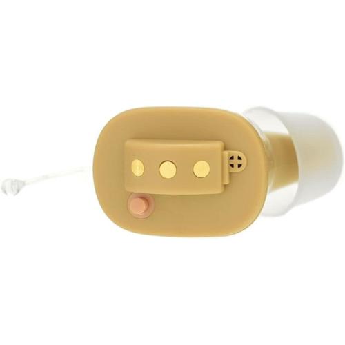 Hearing Aid w/Rechargeable Carrying Case & Extra Ear Tips (Beige)