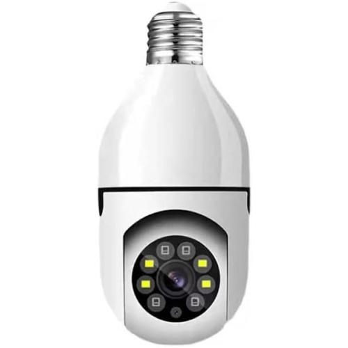 Light Bulb Security Camera, Full-HD 1080P 360 Degree Panoramic 2.4G Wireless WiFi Camera, with Infrared Night Vision & Motion Detection & 2-Way Audio Home Camera for Baby/Elder/Pet