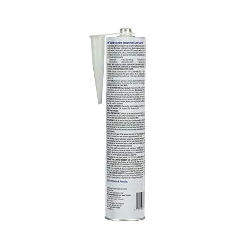 3M Marine Adhesive Sealant 4000 UV, PN06580, White, Medium Strength Flexible Waterproof Adhesive Sealant for Boats and RVs, UV Resistant, Cures in 24 Hours, 295 mL Cartridge, 10 Fl Oz (Pack of 1)