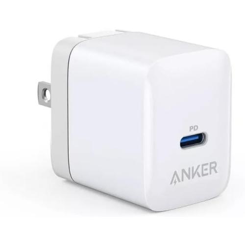 Anker PowerPort III 20W USB-C Wall Charger, Compact Fast Charger, Foldable Plug, Quick Charging for iPhone 16 Series, Galaxy, Pixel, iPad (Cable Not Included), A2631 (With heyday 3ft lighting to USB C cable