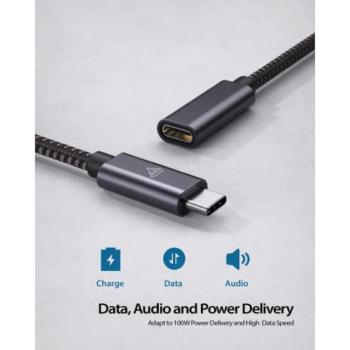 USB C Extension Cable (10FT/3M) 10gbps USB 3.2 Type C Male to Female