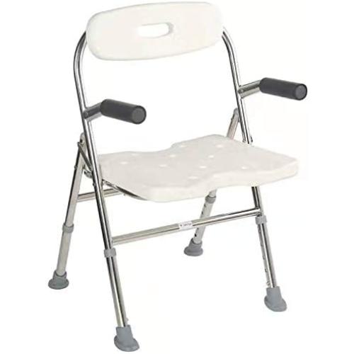 Elderly Assis Medical Shower Bath Seat Adjustable Shower Chair Portable Bath Seat Shower Chair Seat Bench for Seniors Disabled Injured with Handle