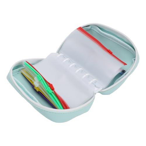 Medication Organizer, 14 Color Coded Pouches (Green)