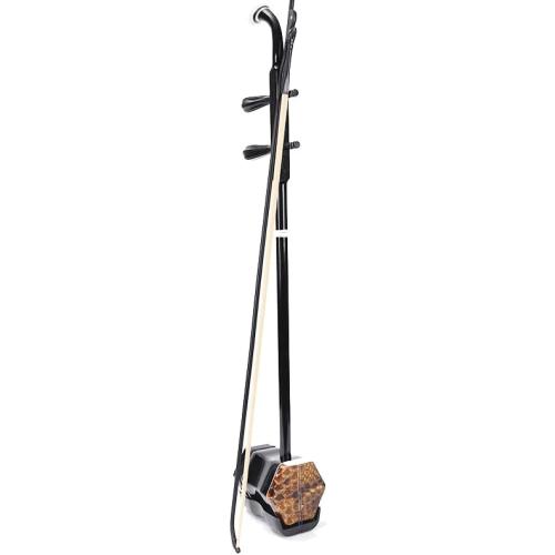 Chinese Erhu Instrument For Beginner Entry Level,Erhu Chinese 2-string Violin Fiddle Musical Instrument 32 inches (Black axis)
